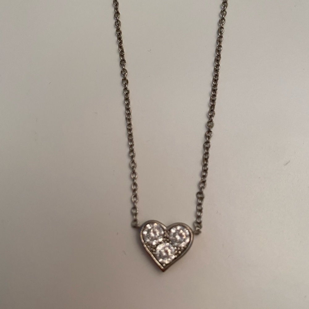 Heart rhinestone necklace - Picture 2 of 7